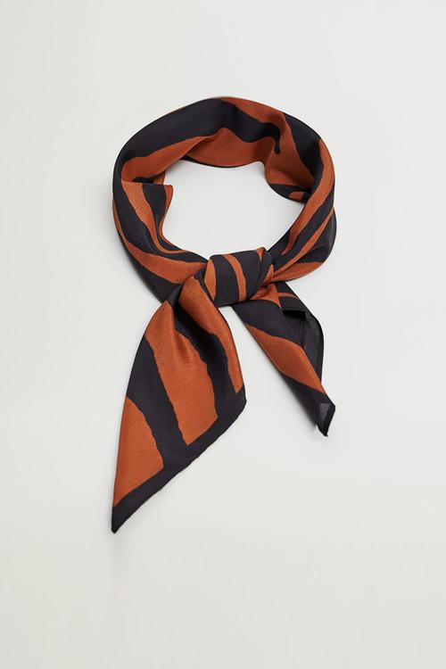 Tiger neck scarf / black