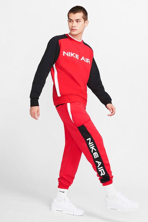 Nsw nike air fleece joggr - university red/black/white