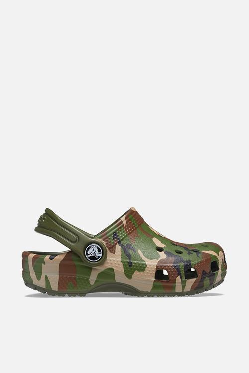 Classic printed clog k - army green/multi