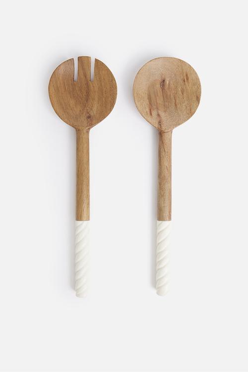 Dot wooden server set - natural