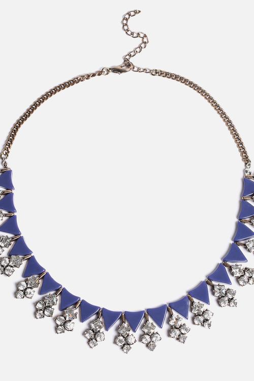 Blue Triangle Necklace