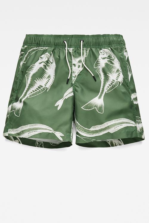 Dirik piranha swimshorts - court green piranha