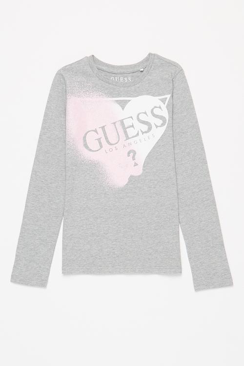 Heart guess tri tee - grey 
