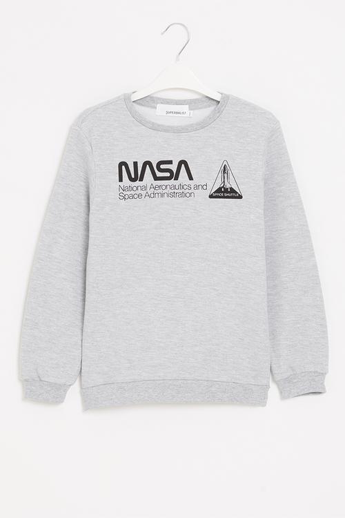 Nasa boys crew sweatshirt - grey