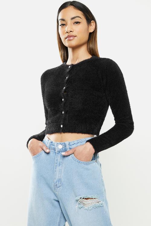Petite crop top - black