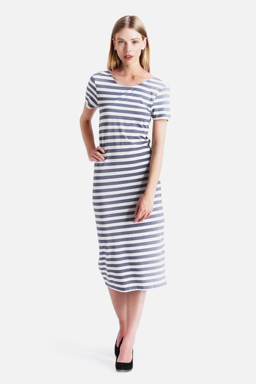Abbie 2/4 Striped Calf Dress
