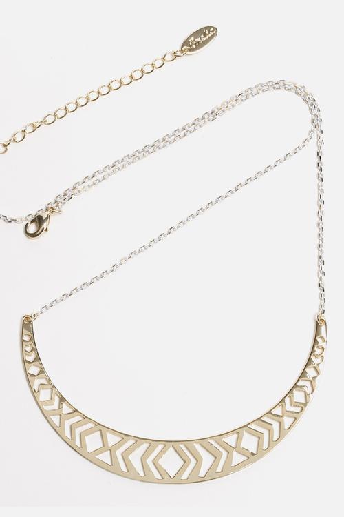 Geo Cut Out Mini Statement Necklace