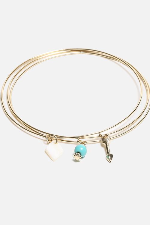 Arrow Charm Bangle Set