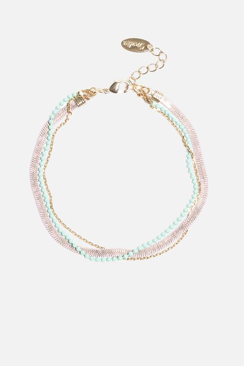Coated Slinky Multi Row Bracelet