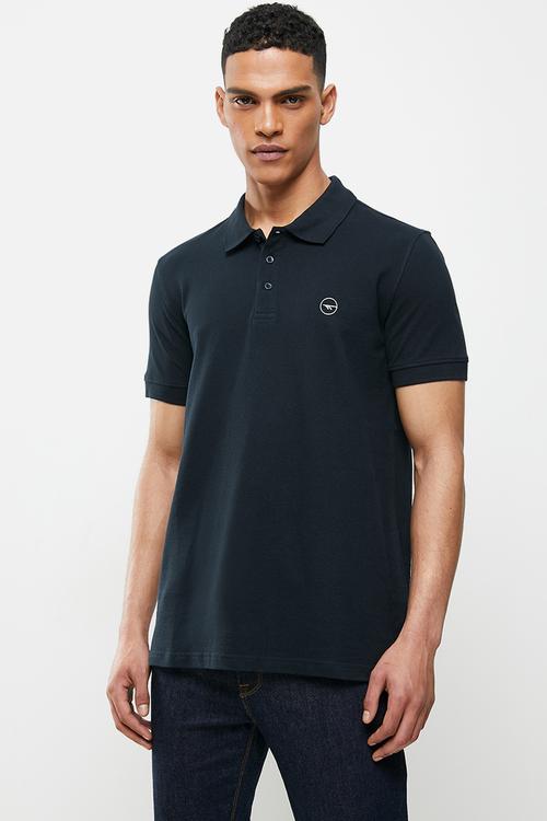 Pique polo - navy