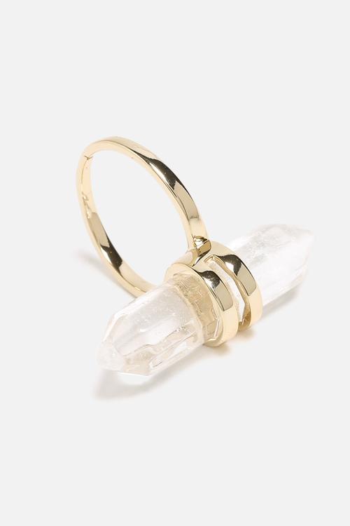 Crystal Pale Gold Ring