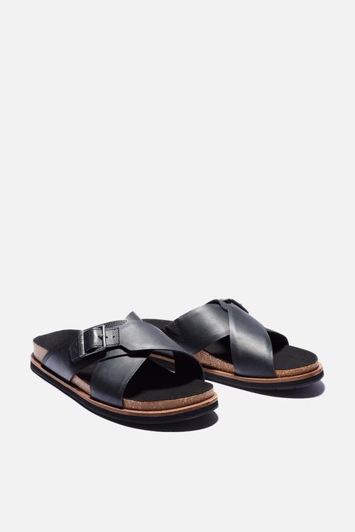 Amalfi vibes cross slide  - black