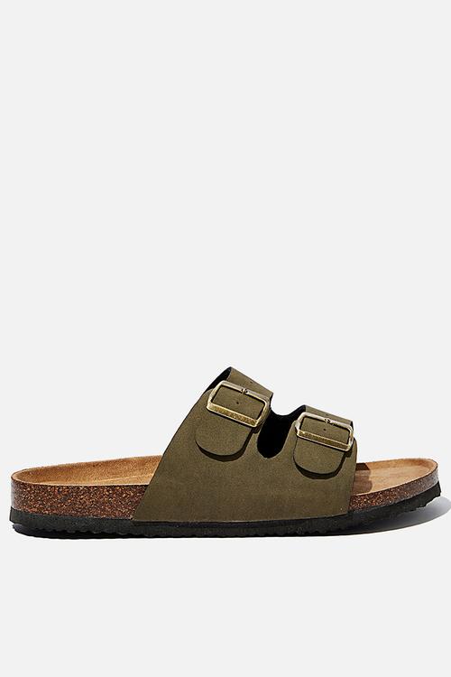 Double buckle sandal - khaki