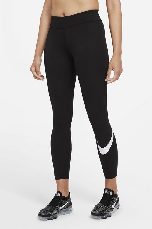 Nike sportswear eessntial gx mr legging swsh - black/white