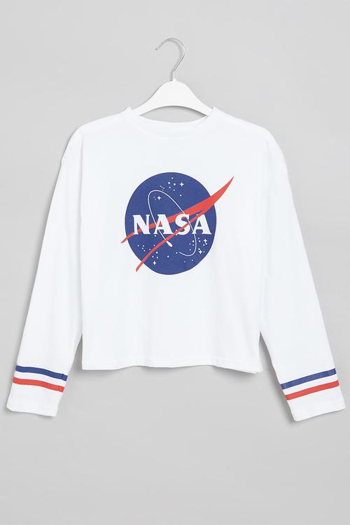 Girls nasa crop top - multi