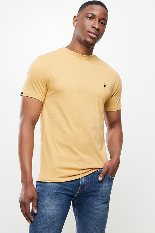 Lucas crew neck  tee - camel