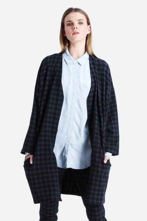 Check Duster Coat