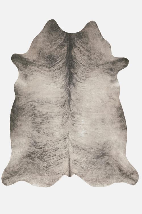 Faux cow hide rug - two toned grey