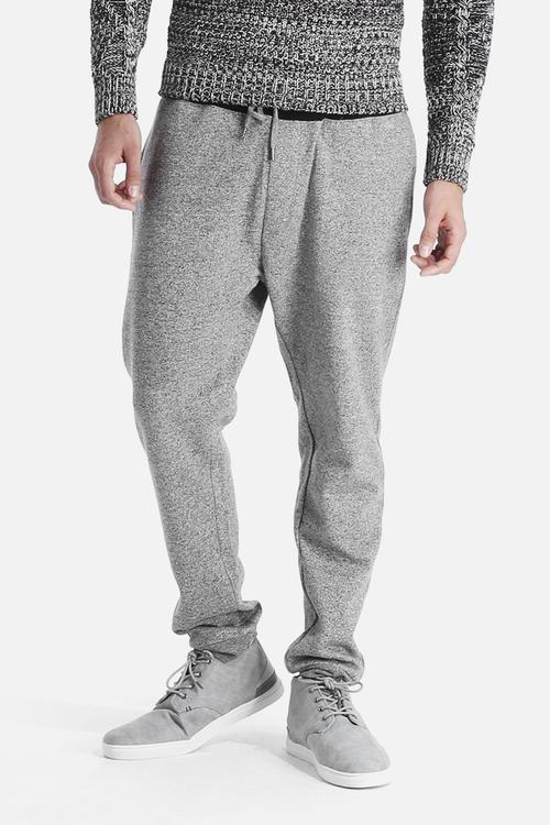Textured Contrast Cuffed Joggers
