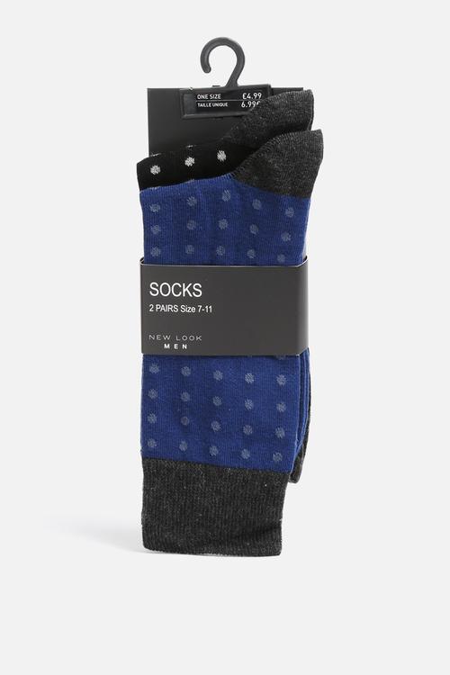 Black and Blue Polka Dot 2 Pack
