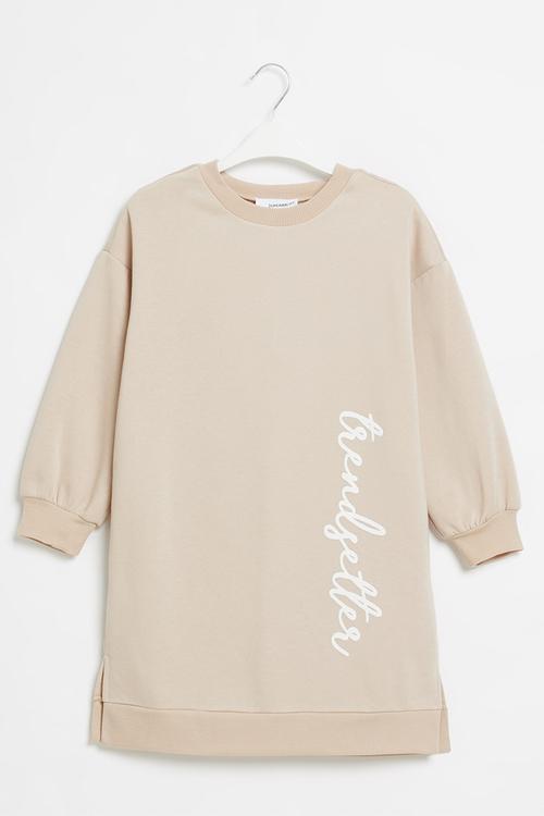 Printed sweater dress - pink