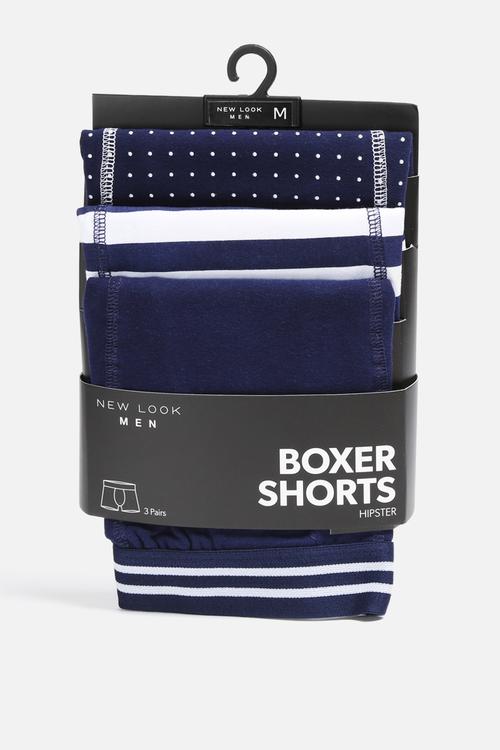 Navy Stripe & Spot 3 Pack