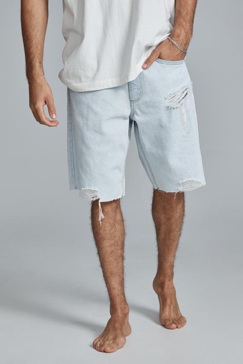 Loose fit short - light blue