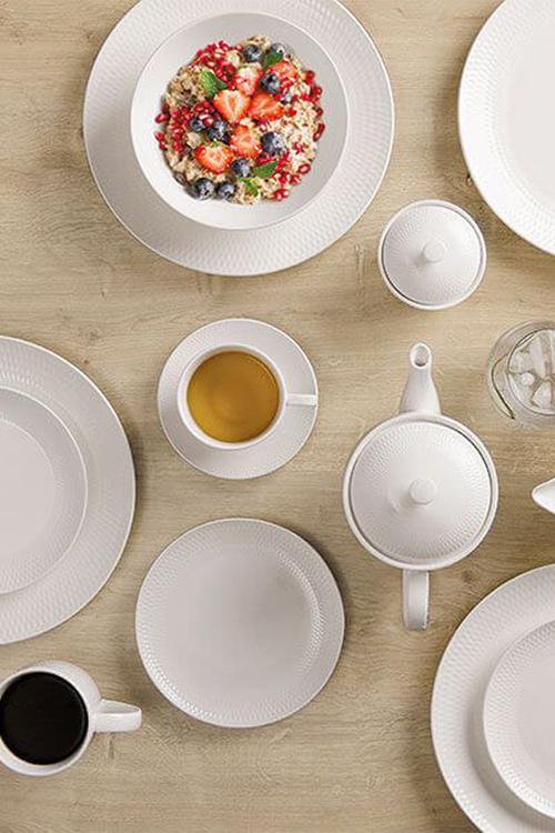 Diamond sugar bowl - white