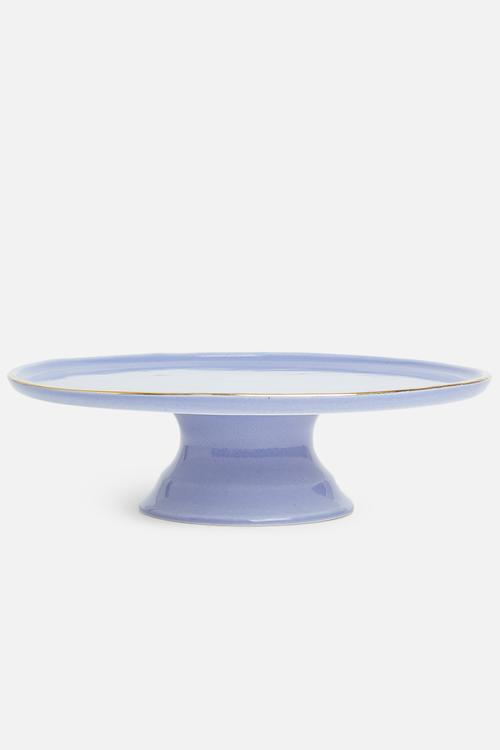 Des Moines cake stand - sapphire & gold