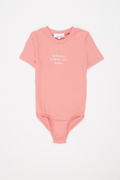 Printed bodysuit - dark pink