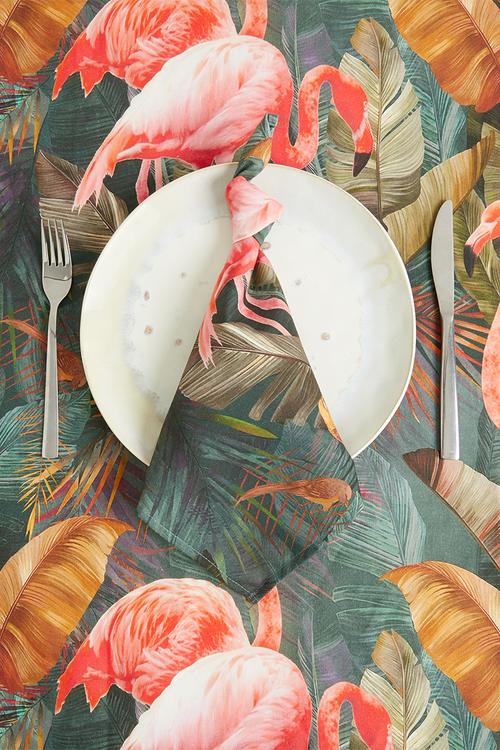 Flamingo napkin set of 4 - mangrove