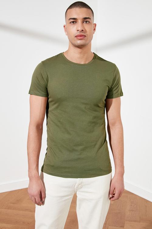 Dean short sleeve plain tee - khaki