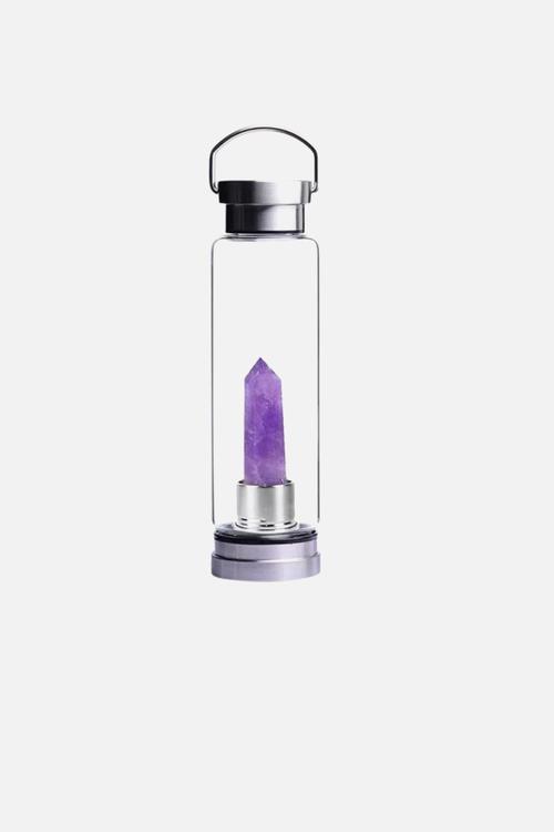 Crystal elixir water bottle - amethyst