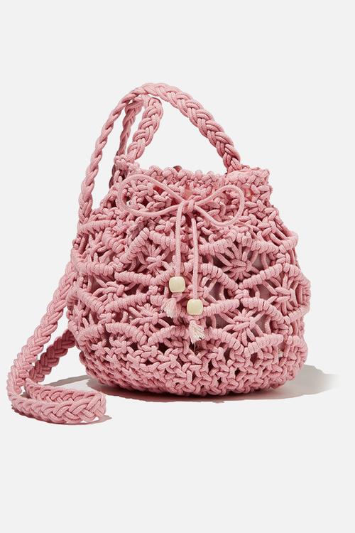 Meghan fashion bag - pink crochet