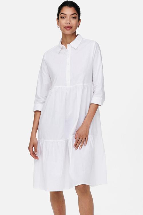 Ulle 3/4 maxi dress - white