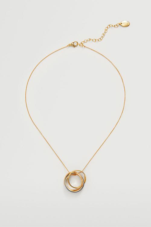 Pendant hoop necklace - gold