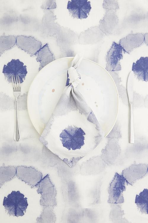 Shibori napkin set of 4 - blue