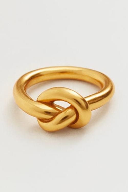 Knot detail ring - gold