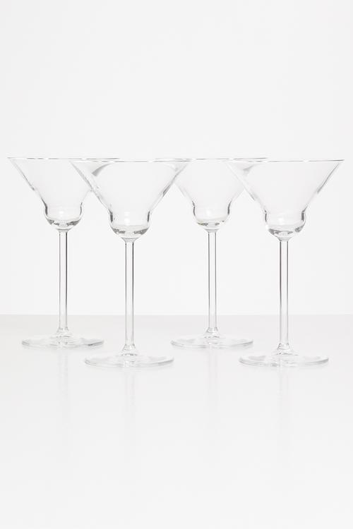 Citrine crystal martini glasses - set of 4 