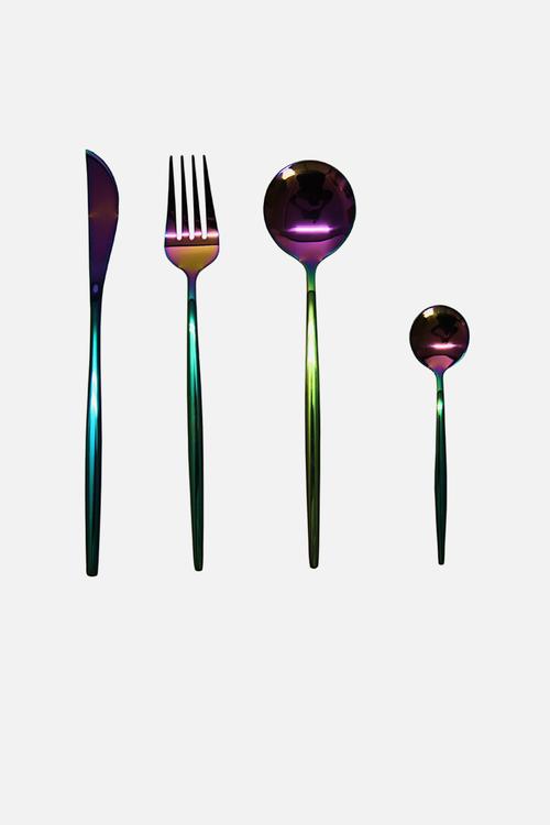 Sleek 24pc cutlery set - iridescent