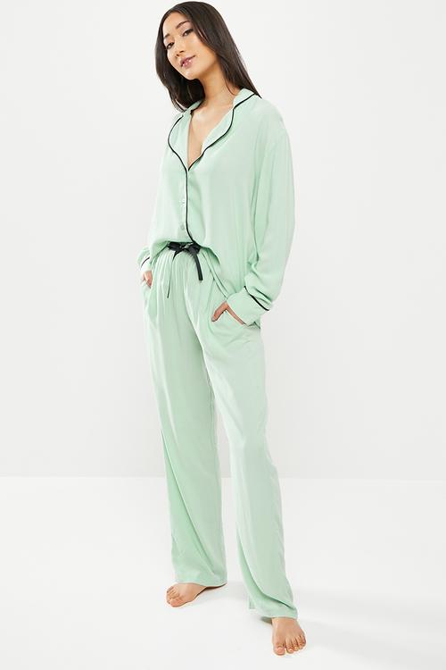Sleep shirt & pants - sage
