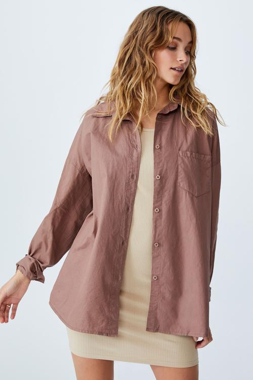 Dad shirt - cocoa bean