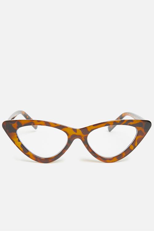 Cateye blue light glasses - brown