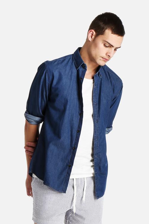 Gingham Denim Shirt 