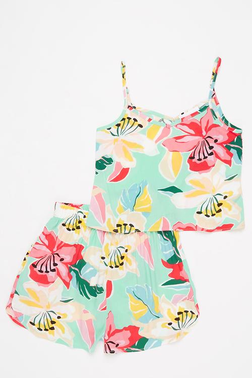 Cami & short set - tropical floral
