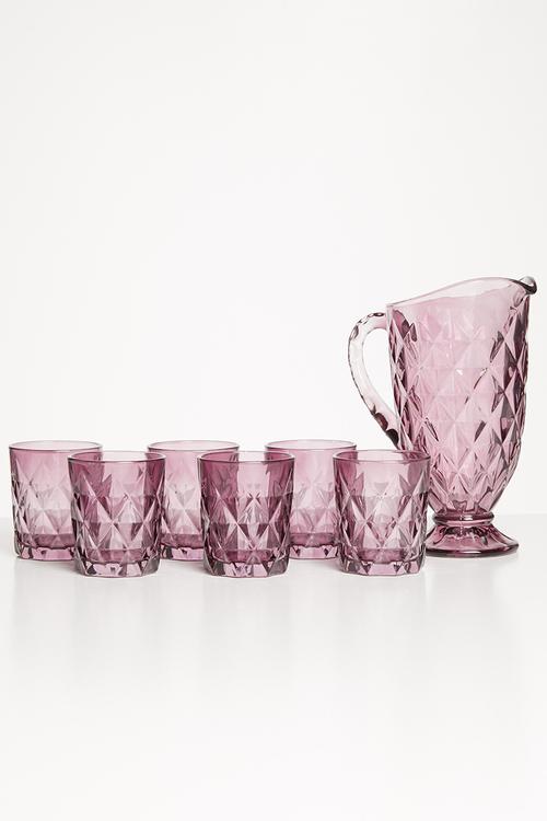 Drinking glass set - pink