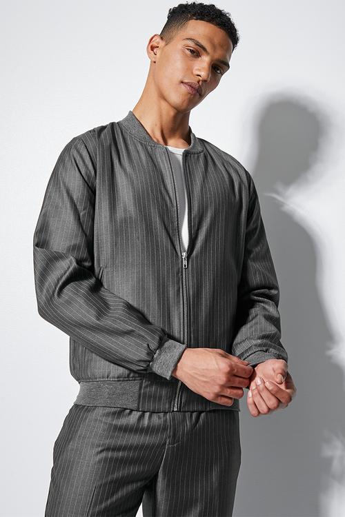 Formal bomber jacket - grey