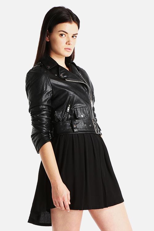 Need For Speed Cropped Biker Jacket