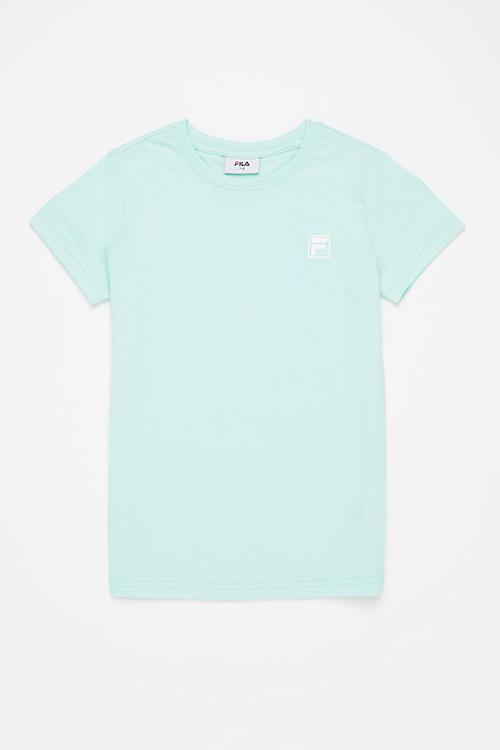 Mono f-box print T-shirt - tranquility blue