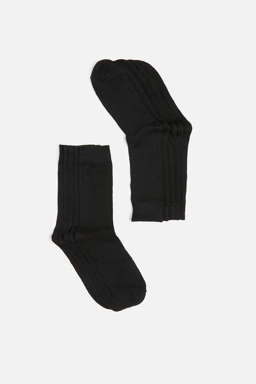 Bob 5 pack plain socks - black